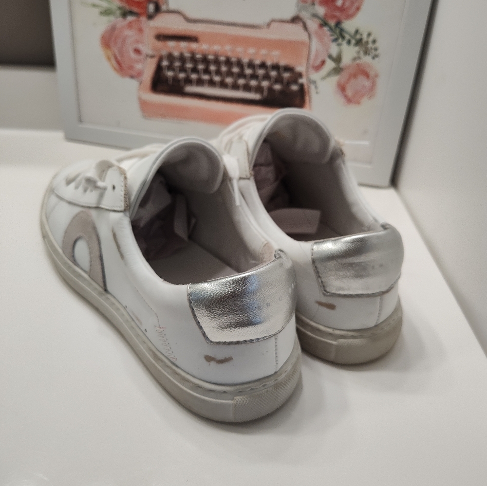 đ„°EUC Oliver Cabell Low 1 Vienna Distressed Look Leather Lace Up Sneaker Trainer - Picture 9 of 16